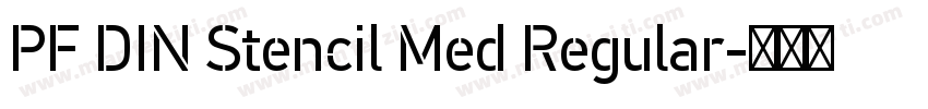 PF DIN Stencil Med Regular字体转换